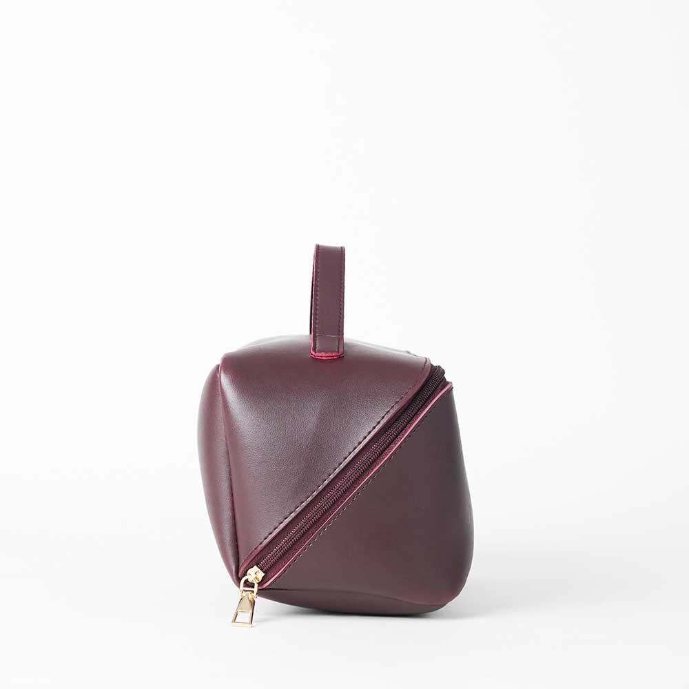 Large Capacity Travel Cosmetic Bag Maroon - Image 4