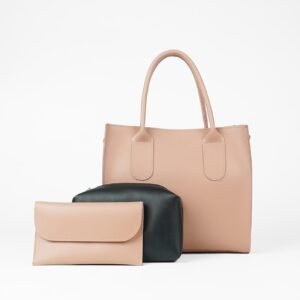 Catchy bag set of 3 peach