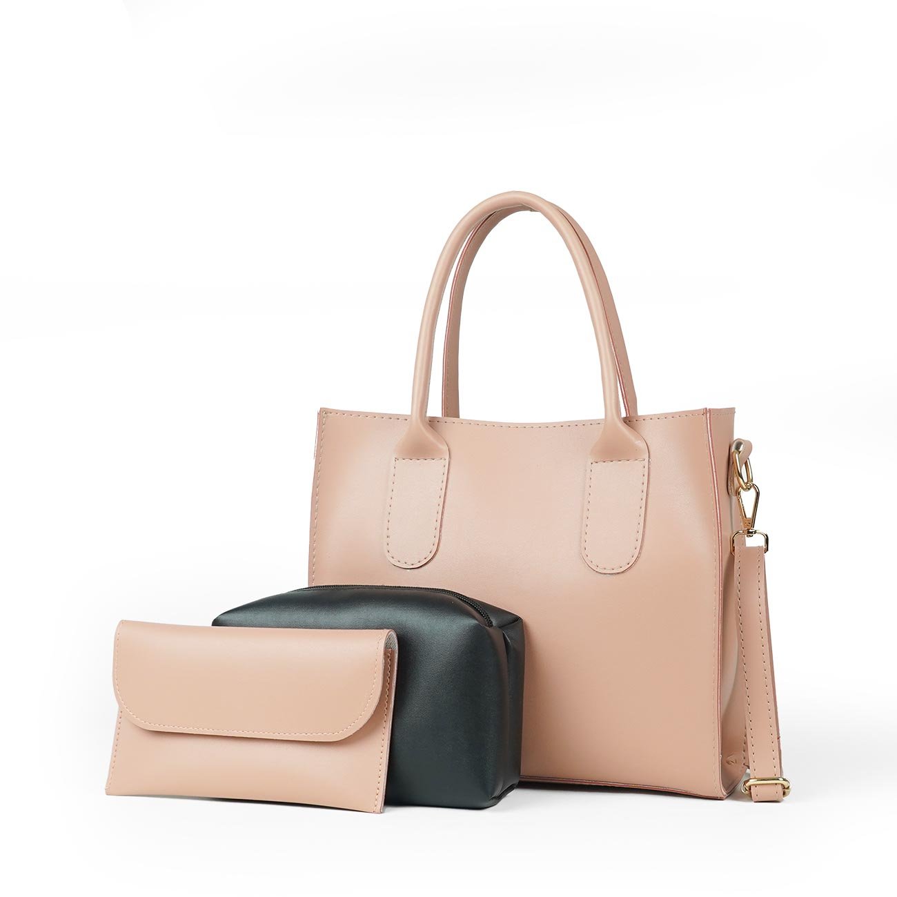 Catchy bag set of 3 peach - Image 2